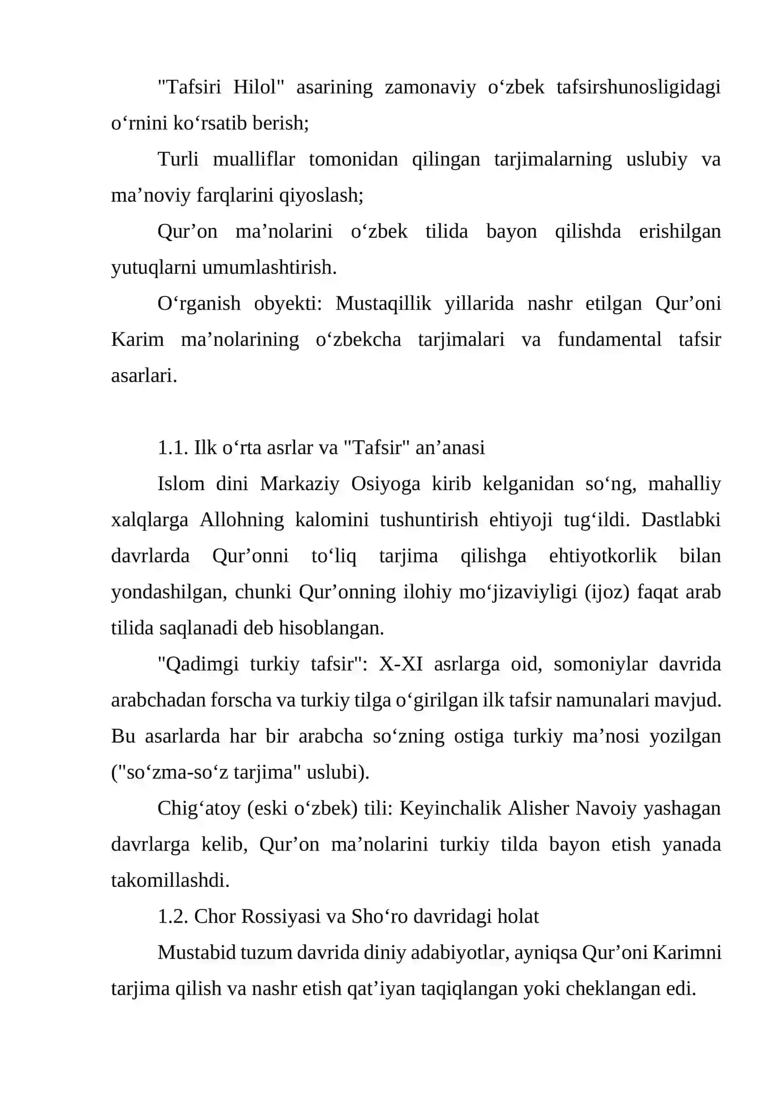 MUSTAQILLIK YILLARIDA QUR'ONNING OʻZBEK TILIGA TARJIMA QILINISHI VA TAFSIRLARI HAQIDA 3