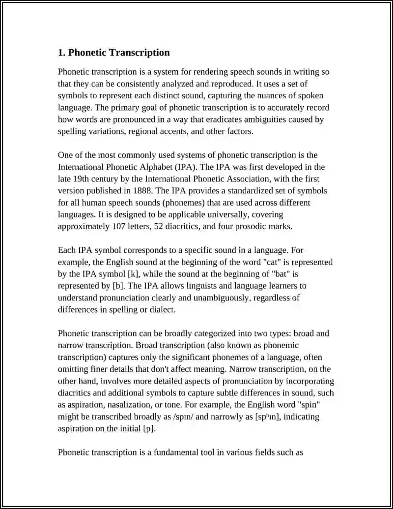 Phonetic Transcription 3