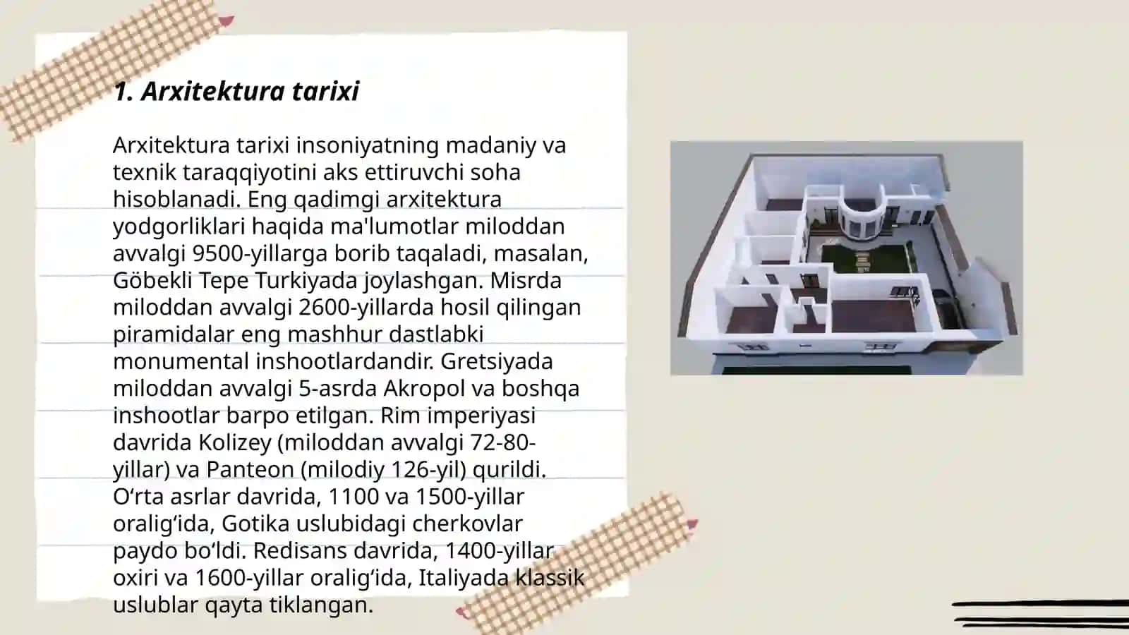 Arxitektura asoslari Arxitektura dizayni 3