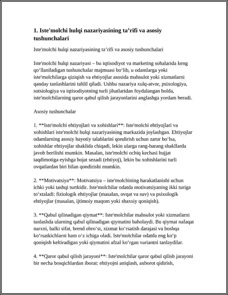 Iste'molchi Hulqi Nazariyasi 3