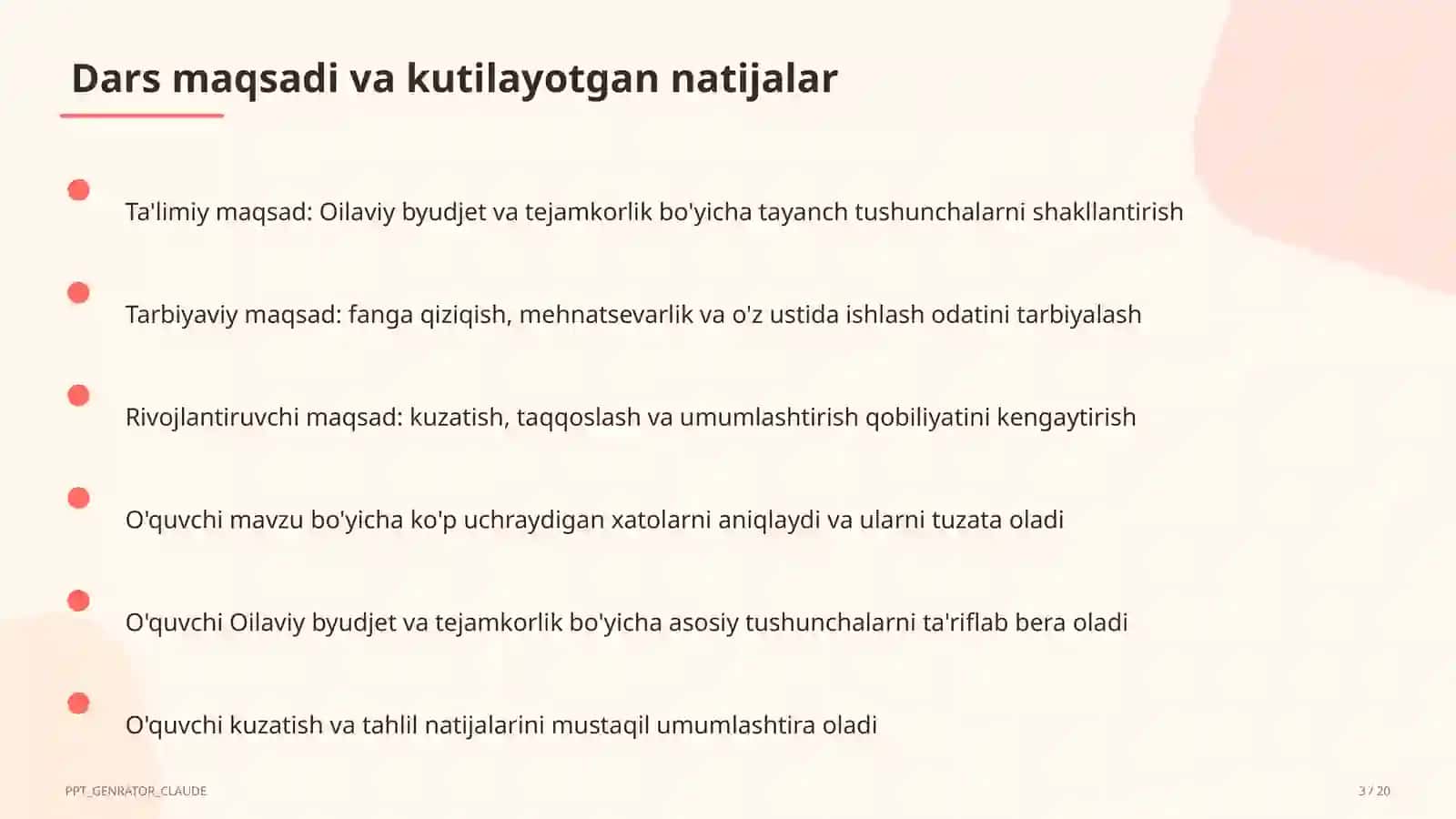 Oilaviy byudjet va tejamkorlik (9-sinf) 3