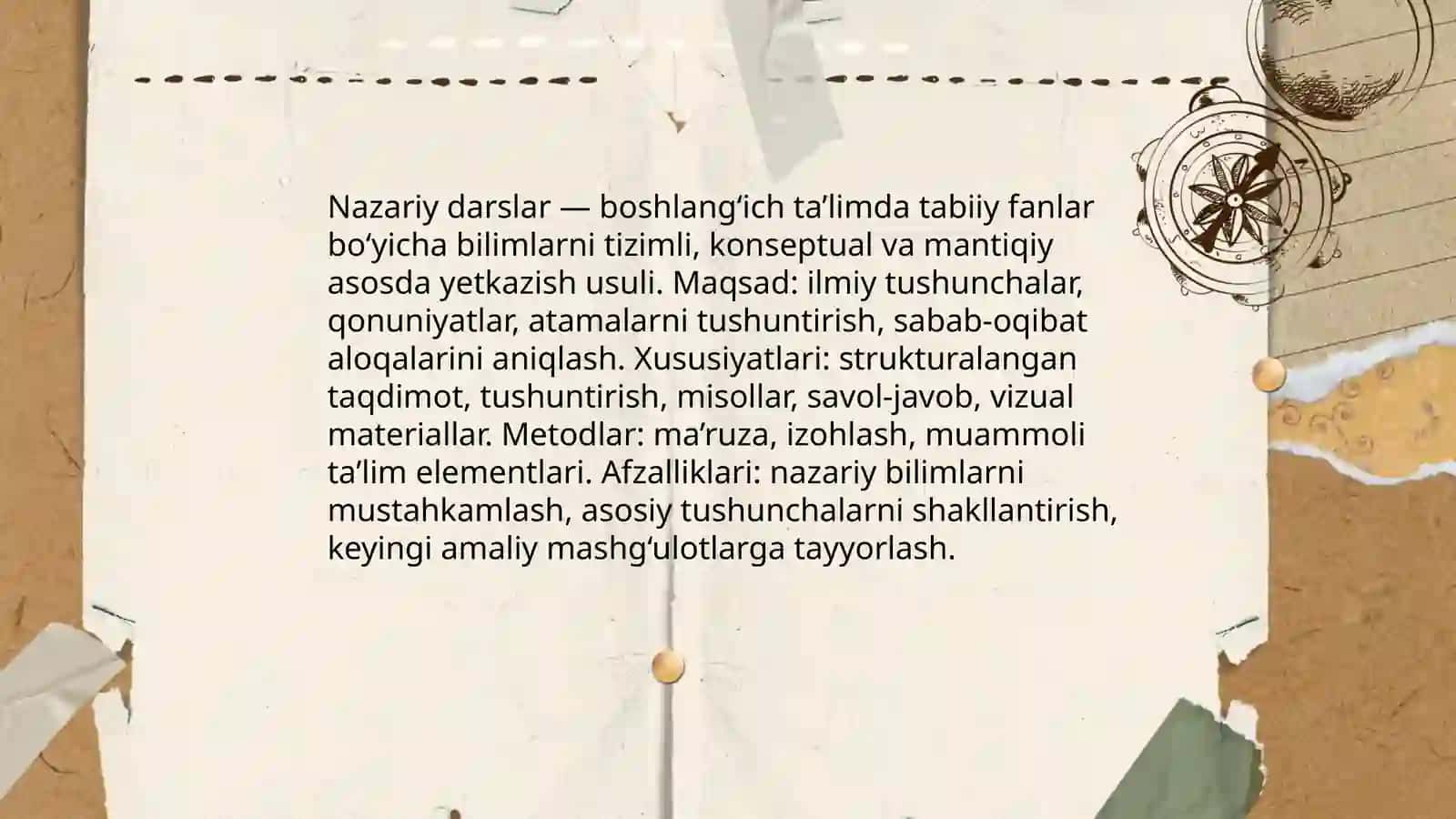 Boshlang‘ich ta’lim tabiiy fanlarni o‘qitishda foydalaniladigan dars turlari 3