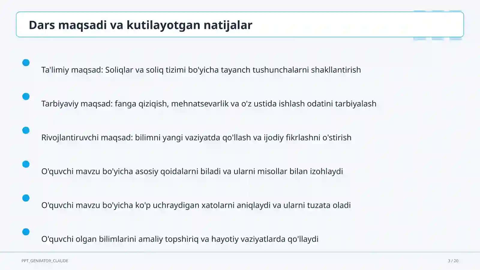 Soliqlar va soliq tizimi (10-sinf) 3