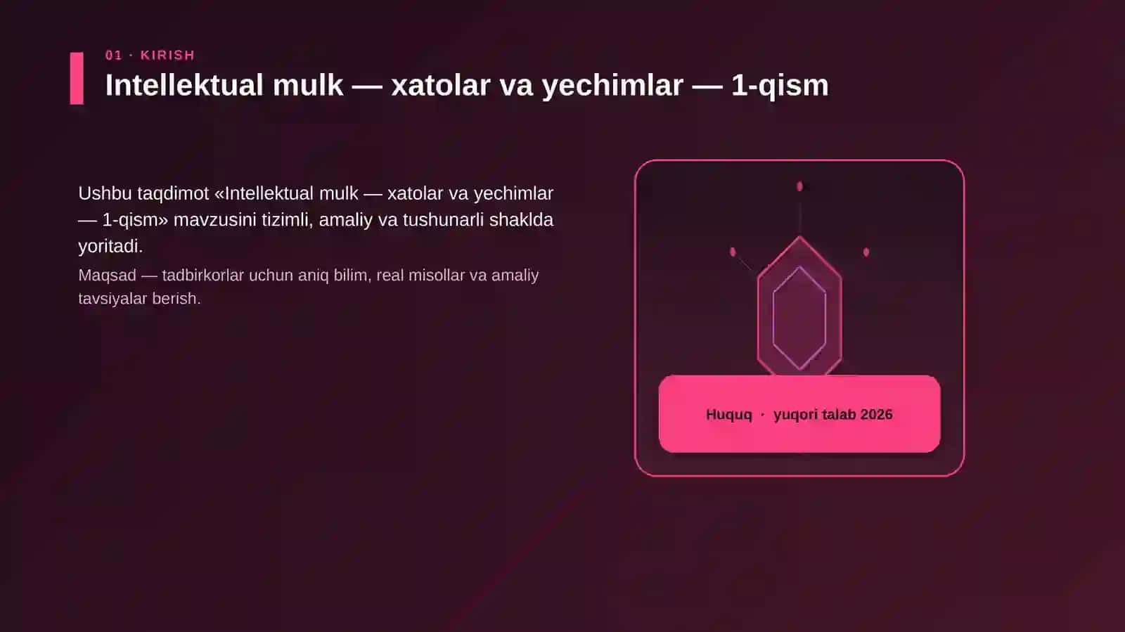 Intellektual mulk — xatolar va yechimlar — 1-qism 3