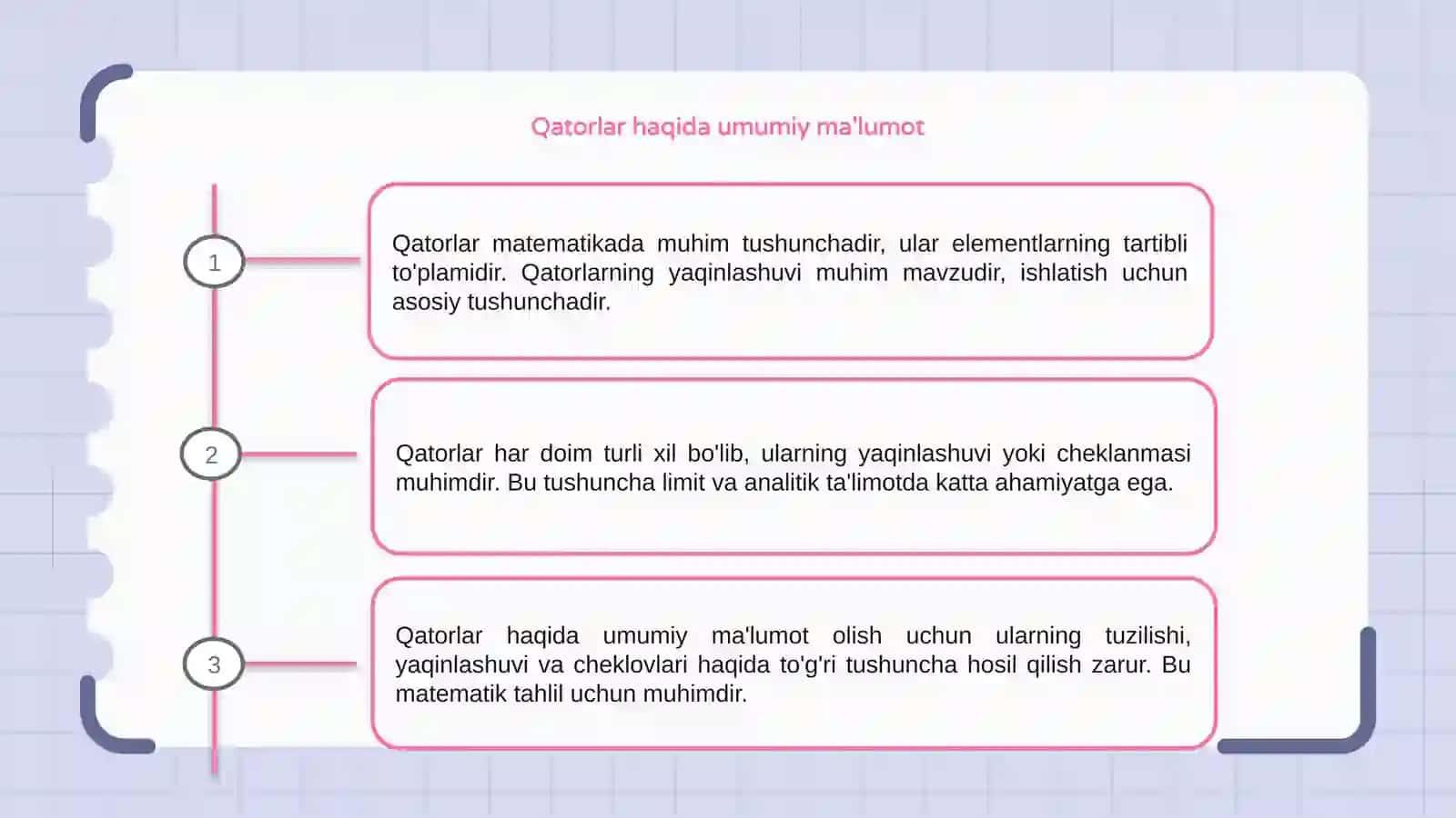 Qatorlar va ularning yaqinlashuvi 3