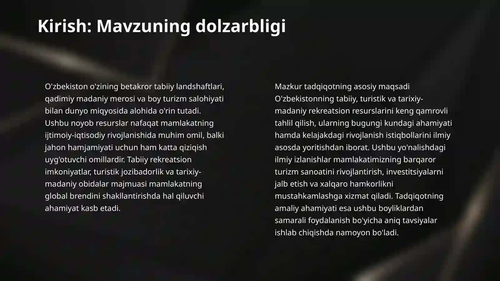 Tabiiy rekreatsion, turistik hamda tarixiy madaniy reakreatsion resurslar 3