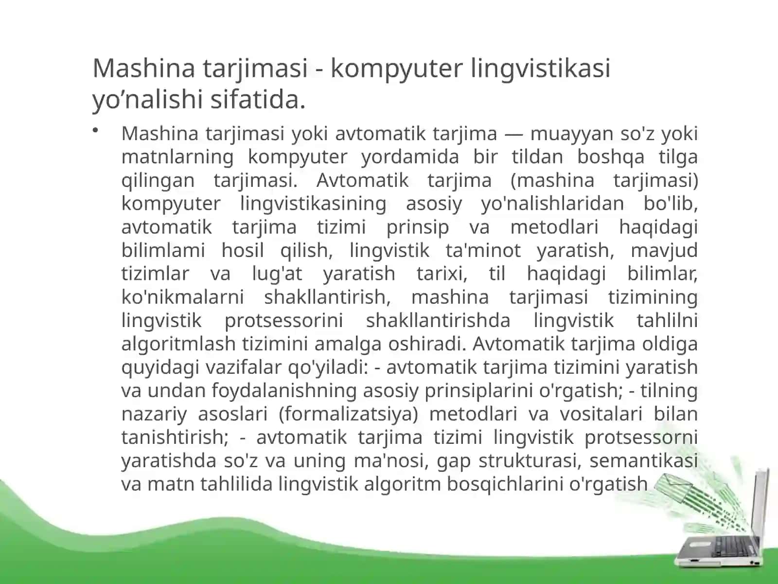 Mashina tarjimasida lemmatizatsiya bosqichi uchun o‘zbek tilining morfologik bazasini shakllantirish 3