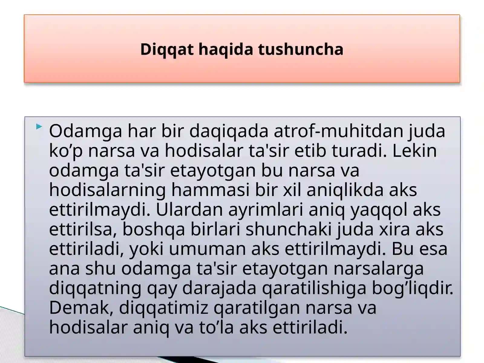 Diqqatni boshqa psixik hodisa va jarayonlar orqali taqqoslash 3