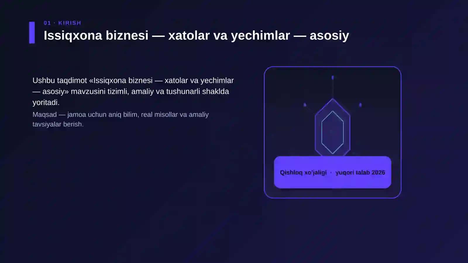 Issiqxona biznesi — xatolar va yechimlar — asosiy 3