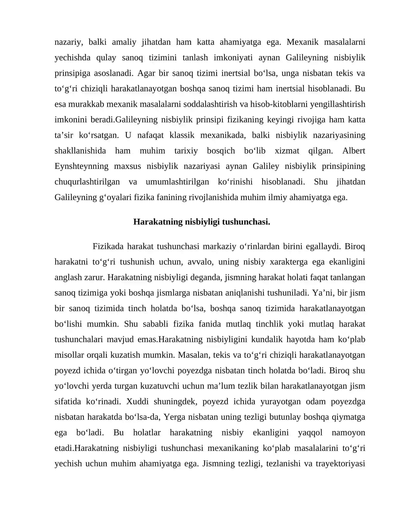 Galileyning nisbiylik prinsipi 3