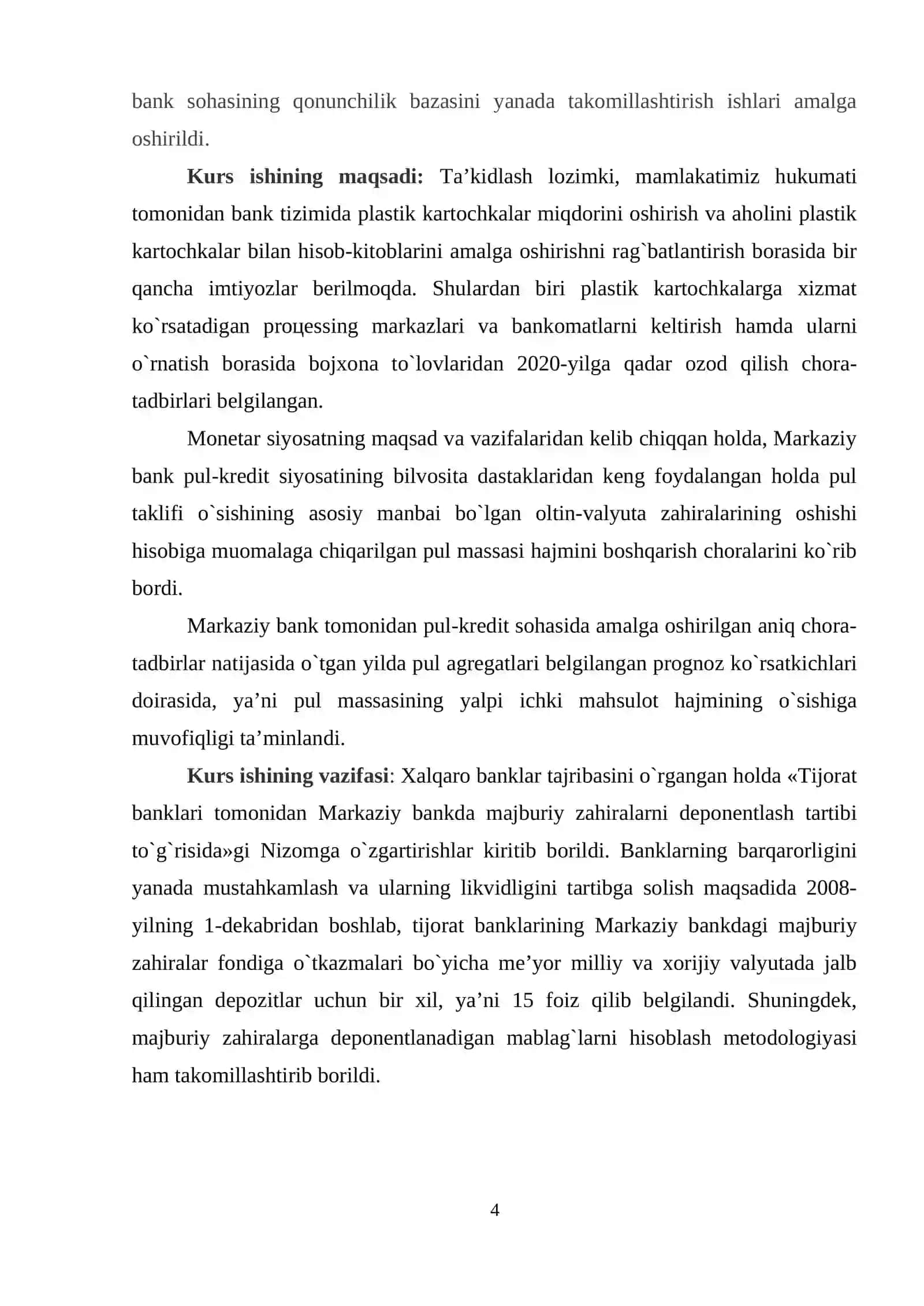 Aholi va xo`jalik yurituvchi su`bektlarning bo`sh mablag`larini tijorat banklardagi depozitlar jalb qilishni rag`batlantirish 3