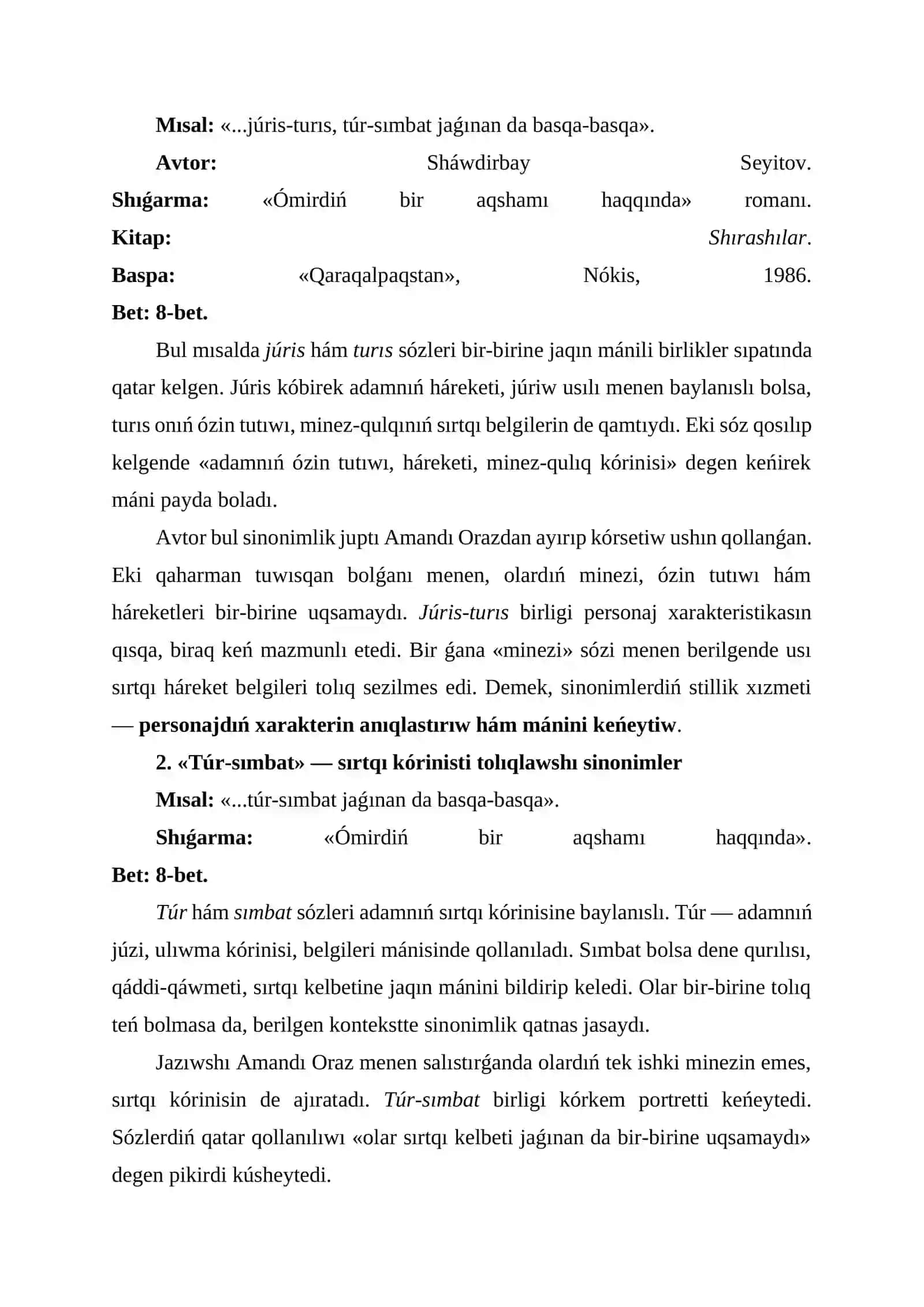 « Kórkemlew quralları hám stilistika» PÁNINEN 3