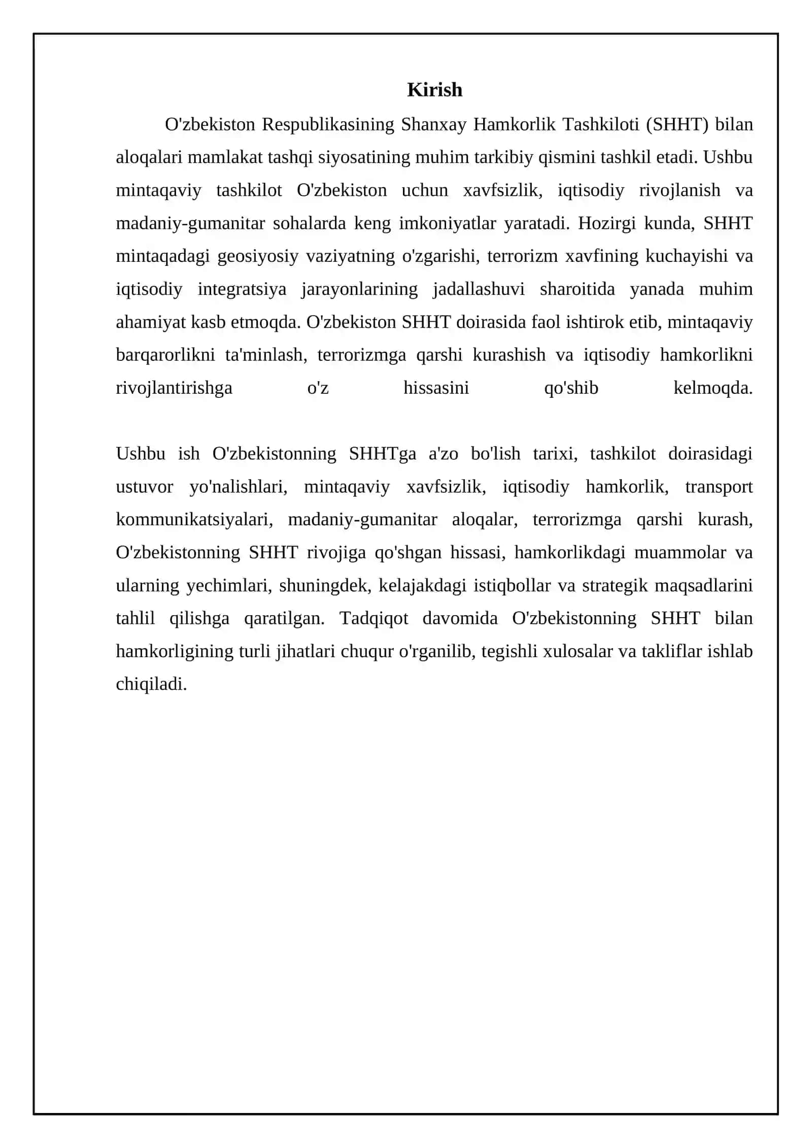O'zbekistonning SHHT bilan aloqalari 3