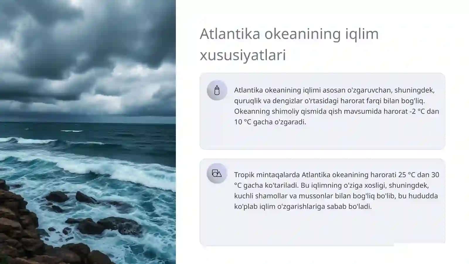Atlantika okeanining iqlimi va dengiz oqimlari 3