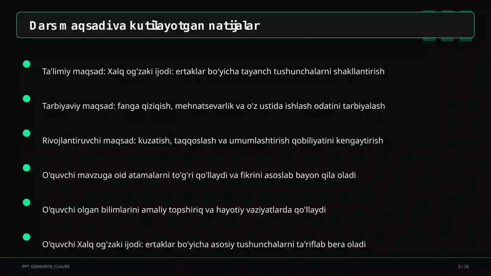 Xalq og'zaki ijodi: ertaklar (5-sinf) 3