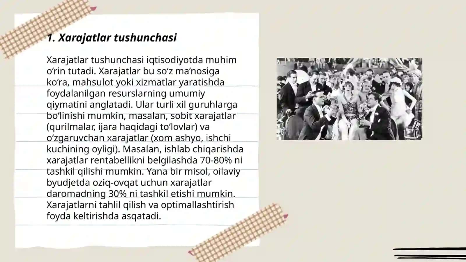 Xarajatlar tasnifi eng buxgalterya hisobida xarajatlarni to'g'ri va to'liq aks etshi 3