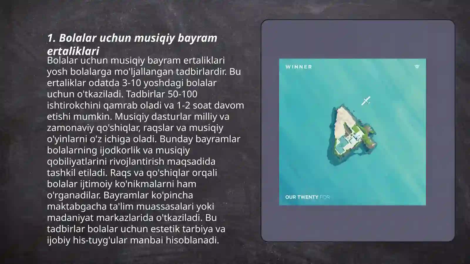 Bolalar uchun Musiqiy Bayram Ertaliklari 3