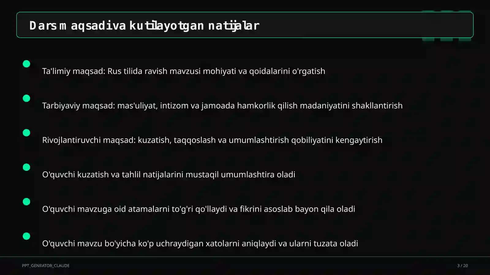 Rus tilida ravish (7-sinf) 3