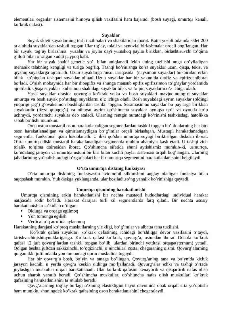TAYANCH – HARAKAT APPARATINING KASALLIKLARI MASSAJ. 3