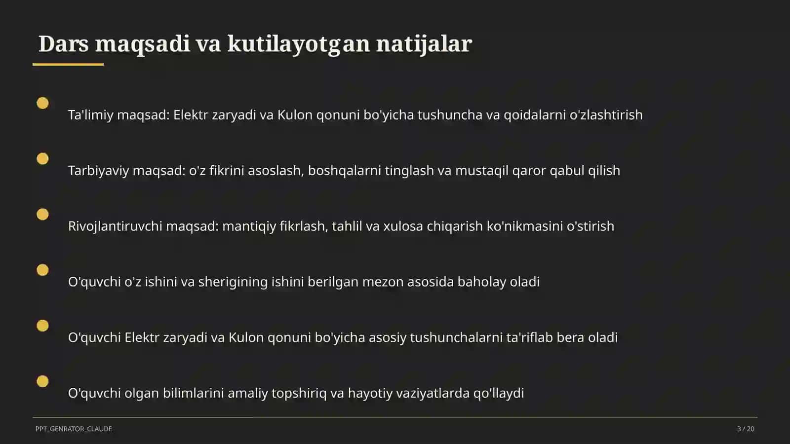 Elektr zaryadi va Kulon qonuni (8-sinf) 3