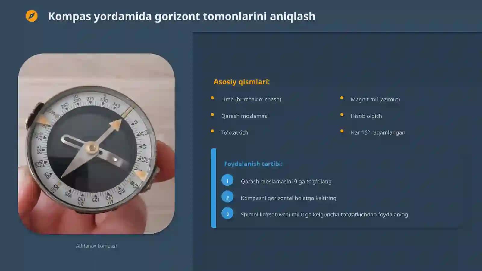 CHQBT Gorizont Tomonlarini Aniqlash.pptx 3