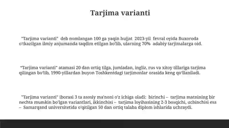 Tarjima varianti 3