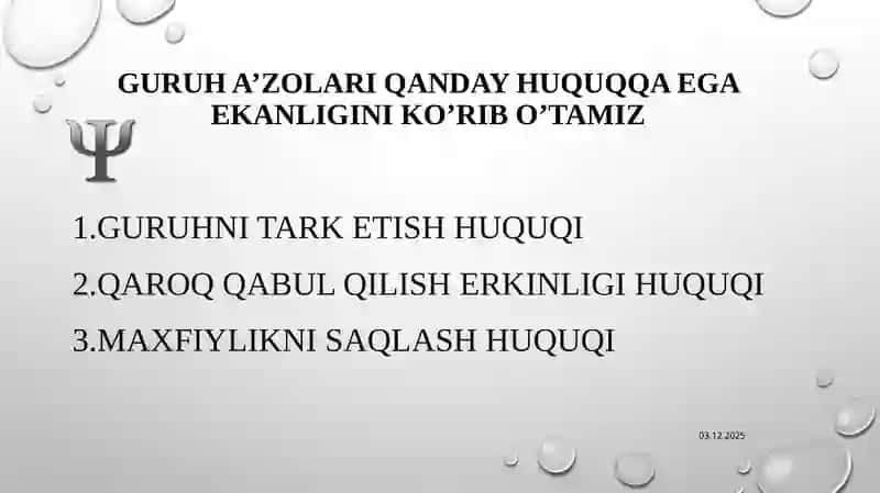 Guruh konsultantning axloqiy me’yori 3