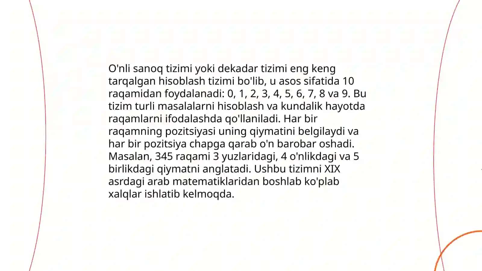 O'nli sanoq tizimi 3