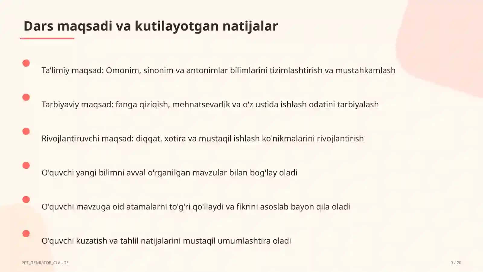 Ona tili (5–11) — metodik birlashma uchun 3