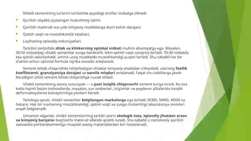 Shlakli sementlar 3