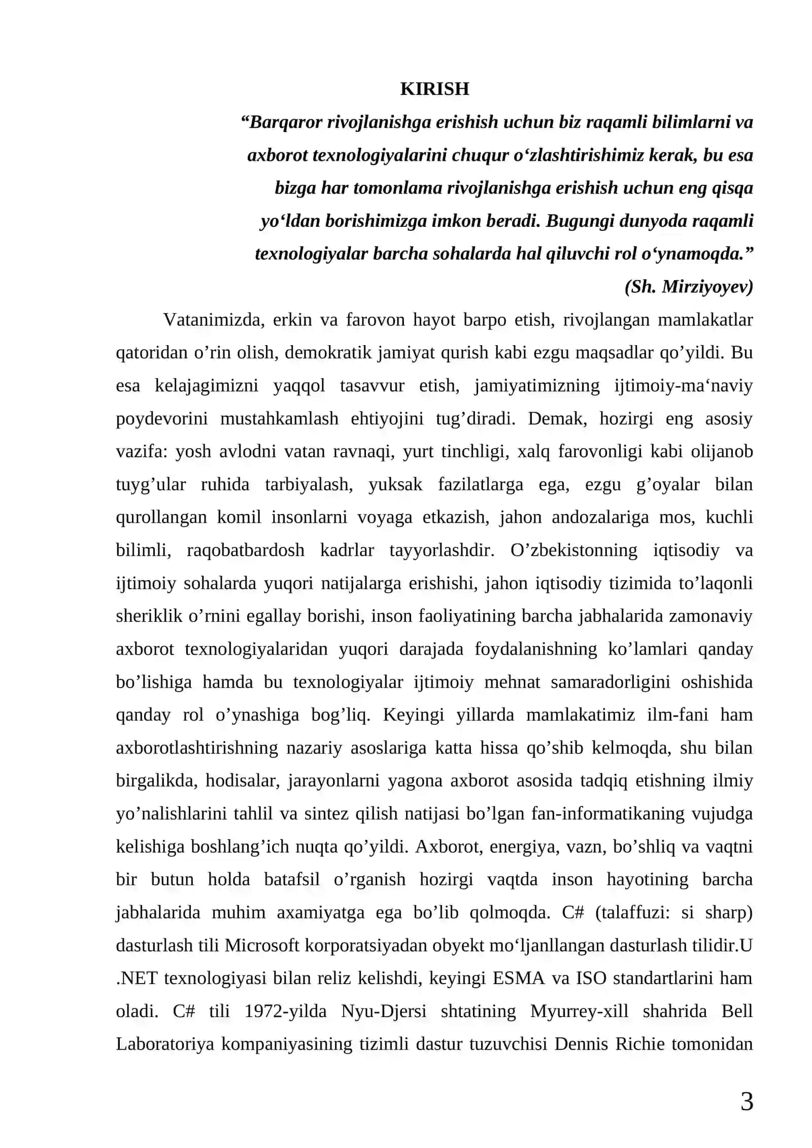 Dasturlash asoslari - "C# dasturlash tilida MediaPlayer dasturnini yaratish" 3