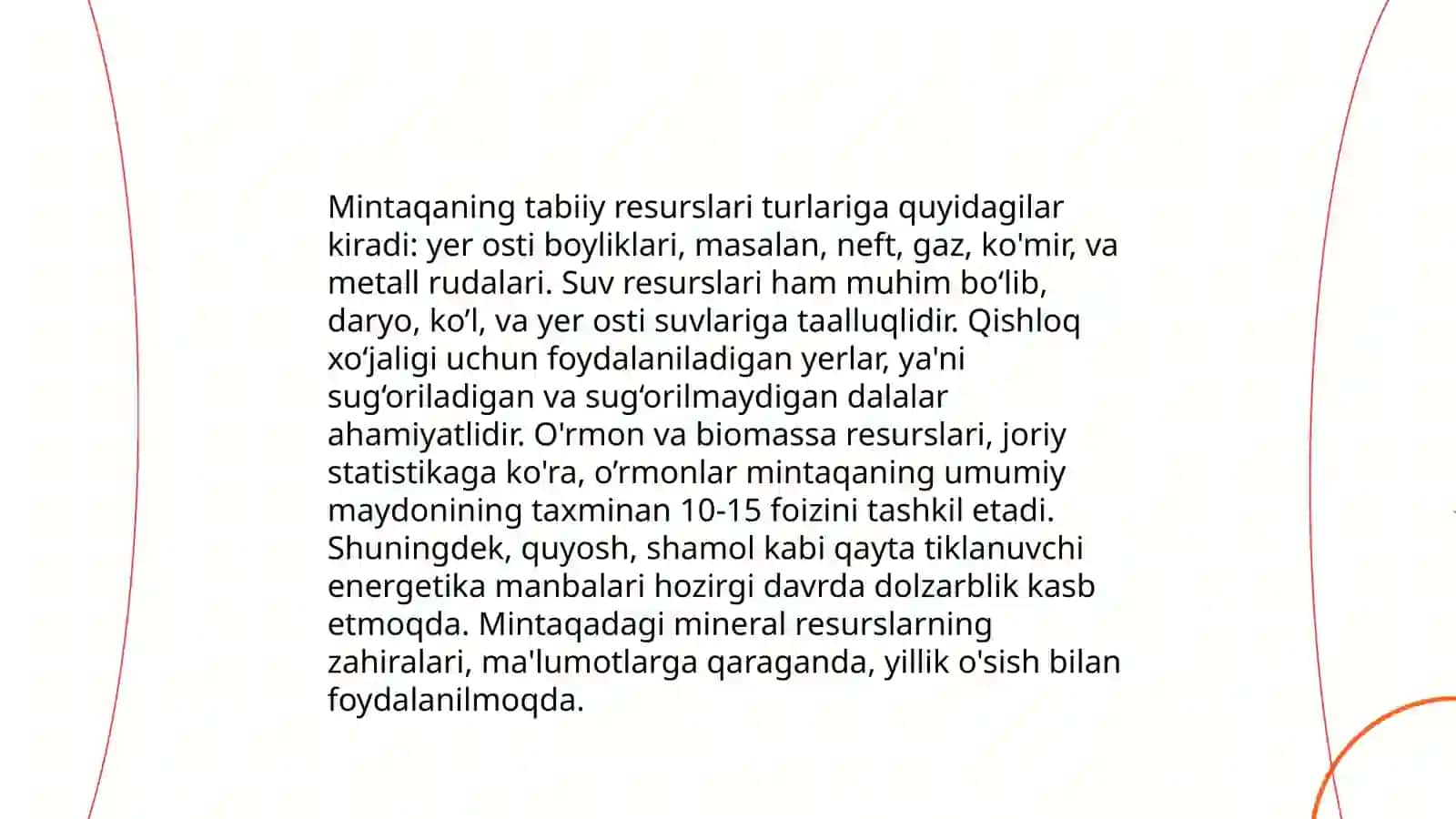 Mintaqalarning tabiiy resurs komplekslarining rivojlanishi 3