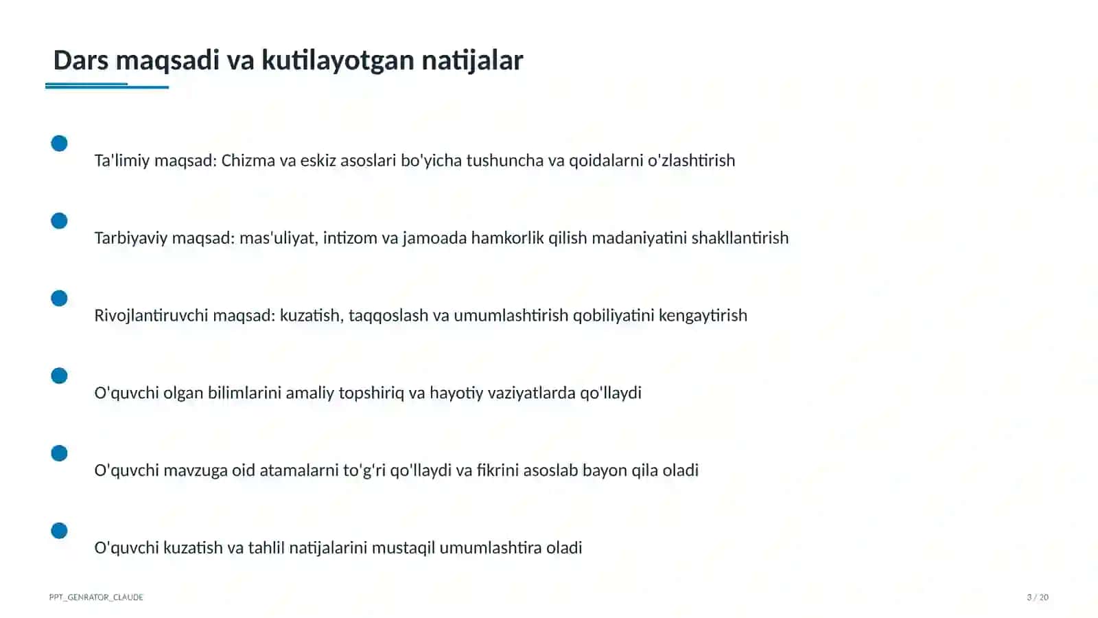 Chizma va eskiz asoslari (6-sinf) 3