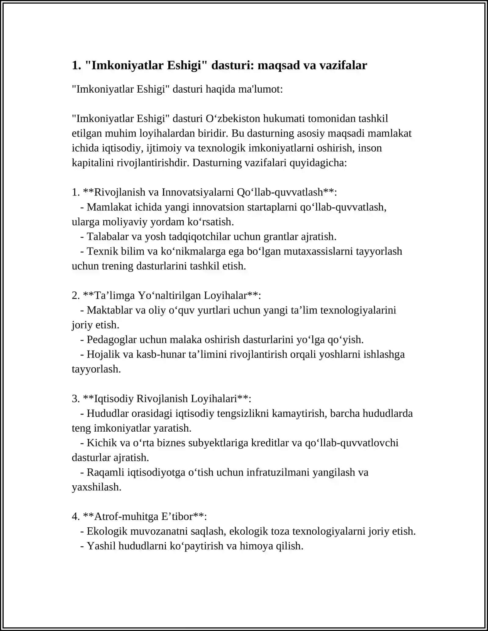 "Imkoniyatlar Eshigi" dasturi 3
