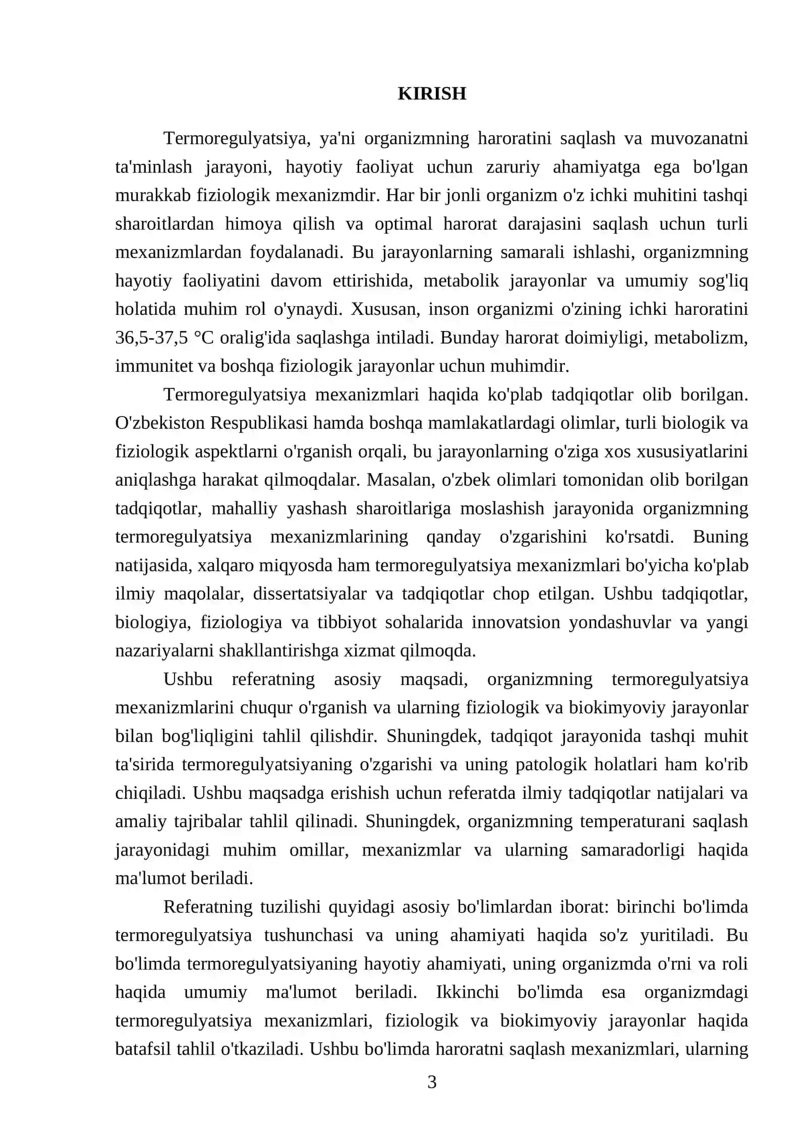 Organizmning termoregulyatsiya mexanizmlari 3