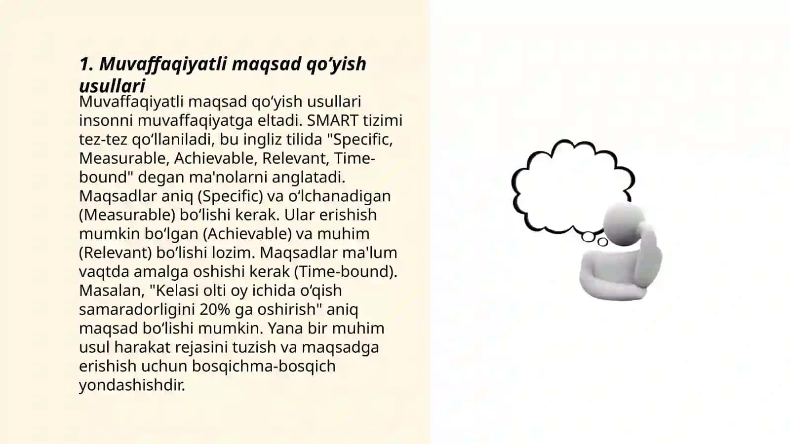 Muvaffaqiyatli maqsad qo’yish usullari 3