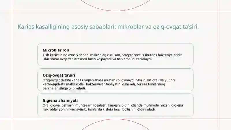 Tish kariesi va uning sabablari 3