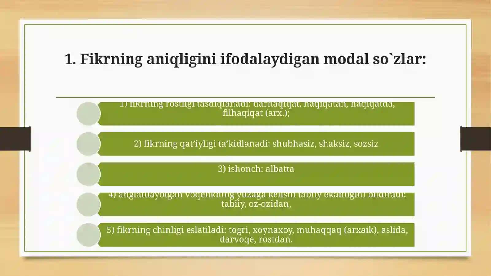 Modal soʻz, Taqlid soʻz, Undov soʻzlar 3