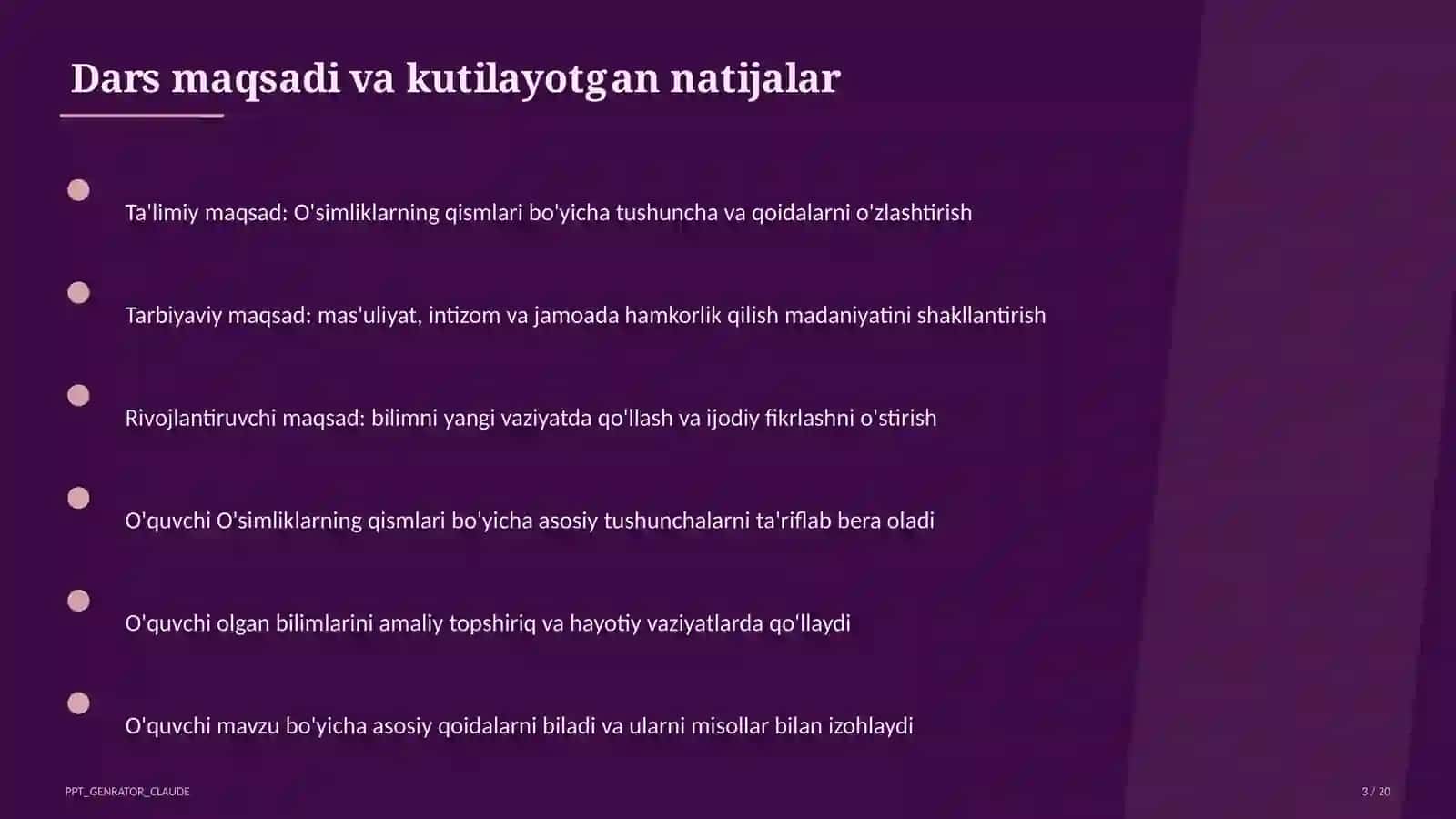 O'simliklarning qismlari (2-sinf) 3