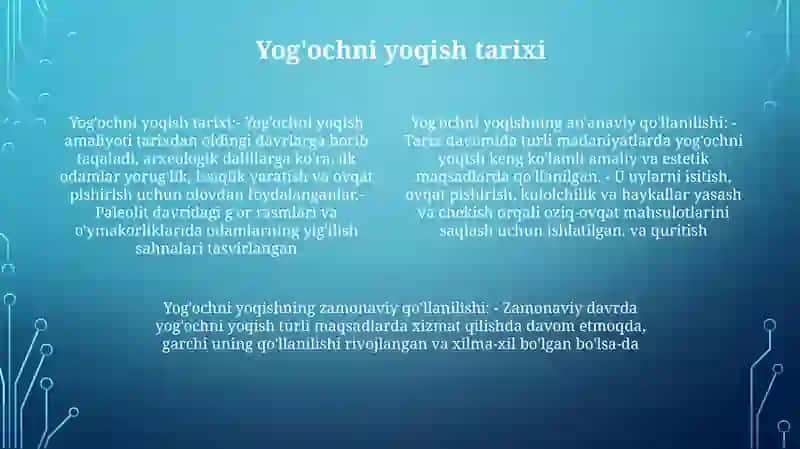 Yog'ochga Kuydirib Ishlov Berish Haqida Umumiy Malumot 3