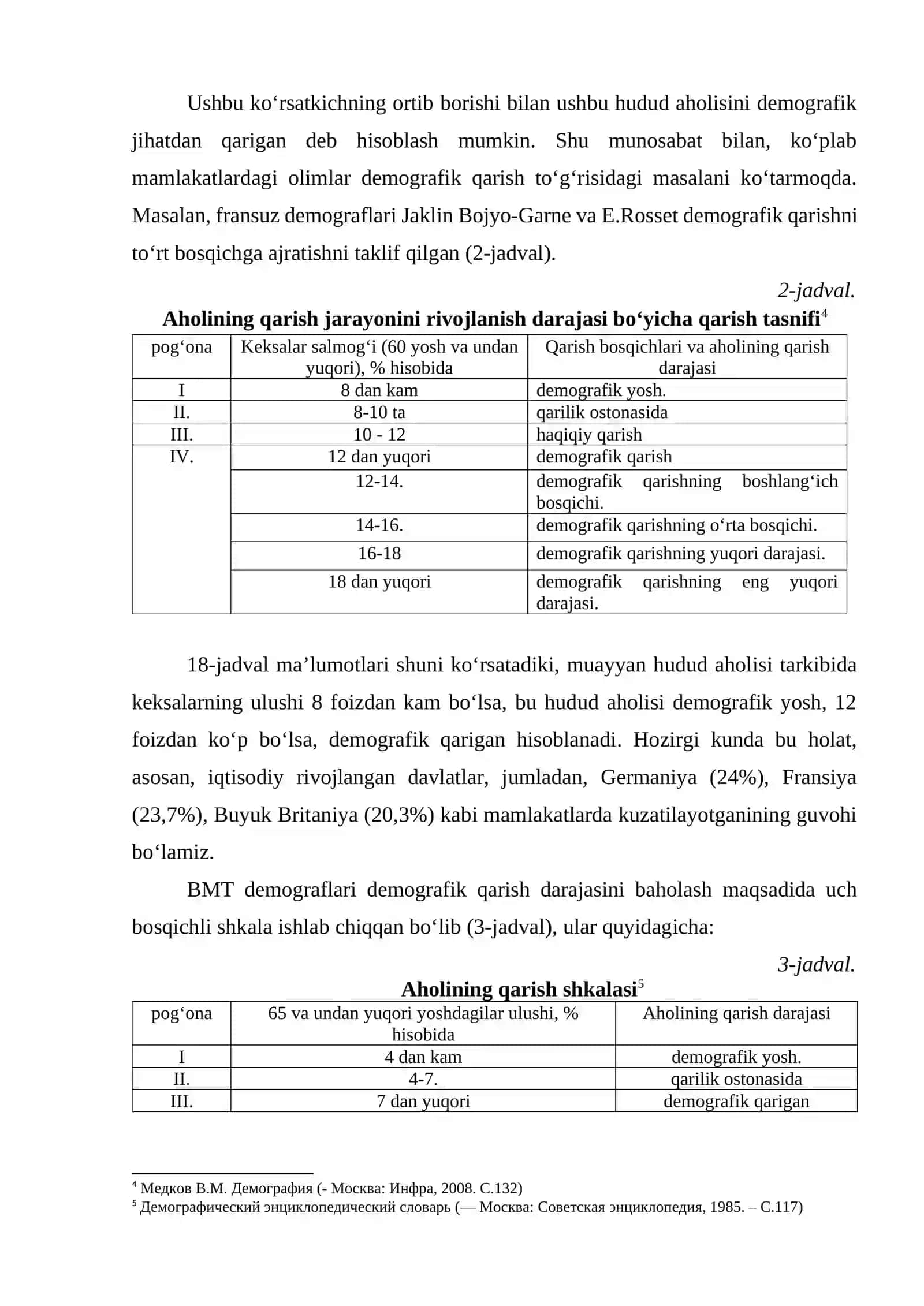 Dunyo aholisining qarishi muammolari va uning hududiy xususiyatlari 3