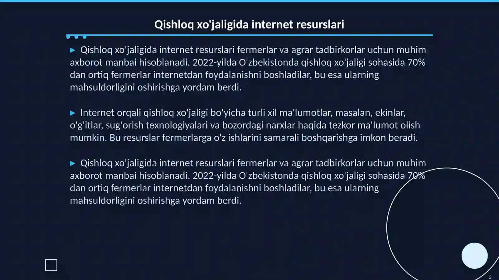 Qishloq xo'jaligida internet resurslari 3