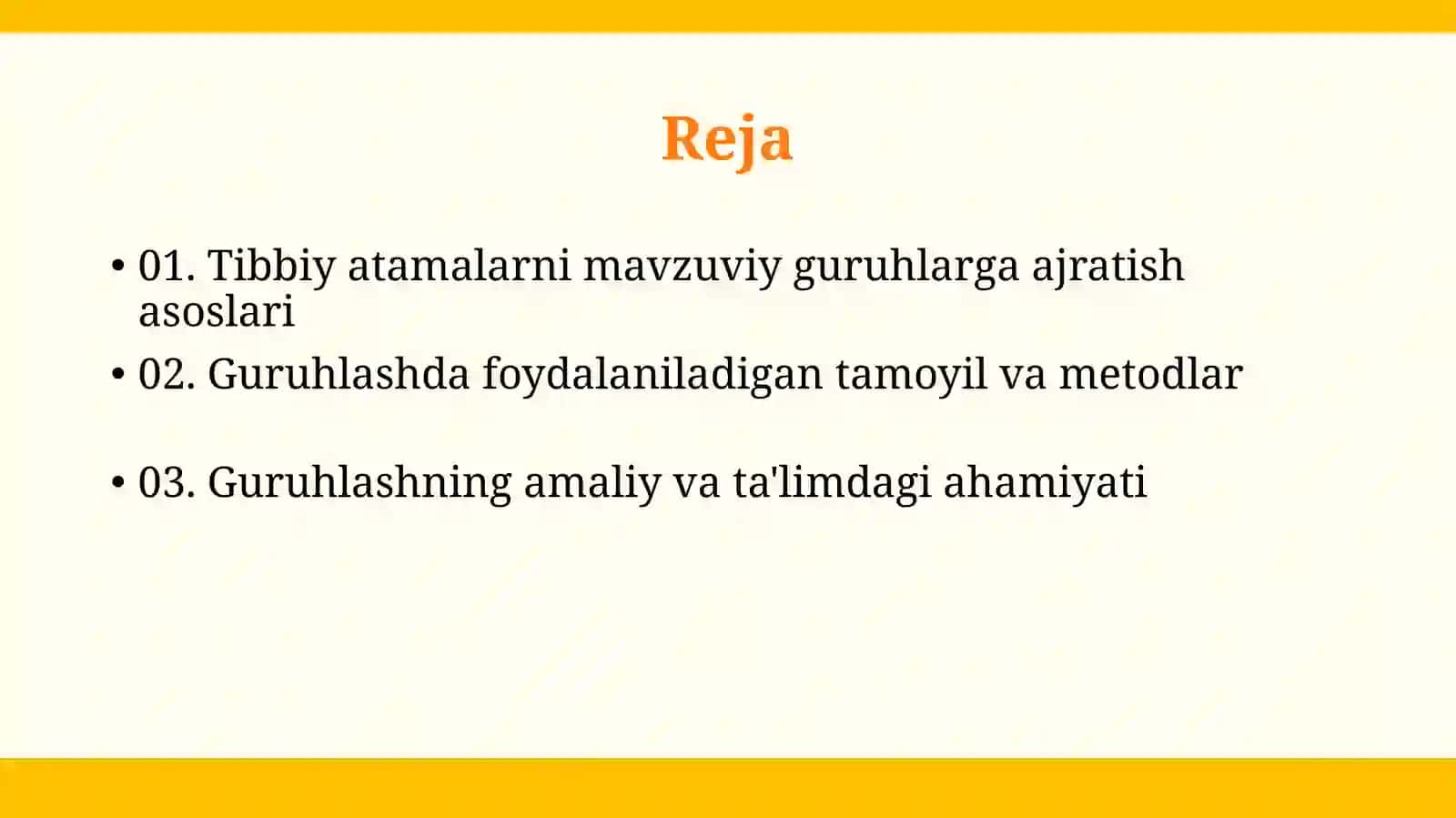 Tibbiy Atamalarni Mavzular Bo'yicha Ajratish 3
