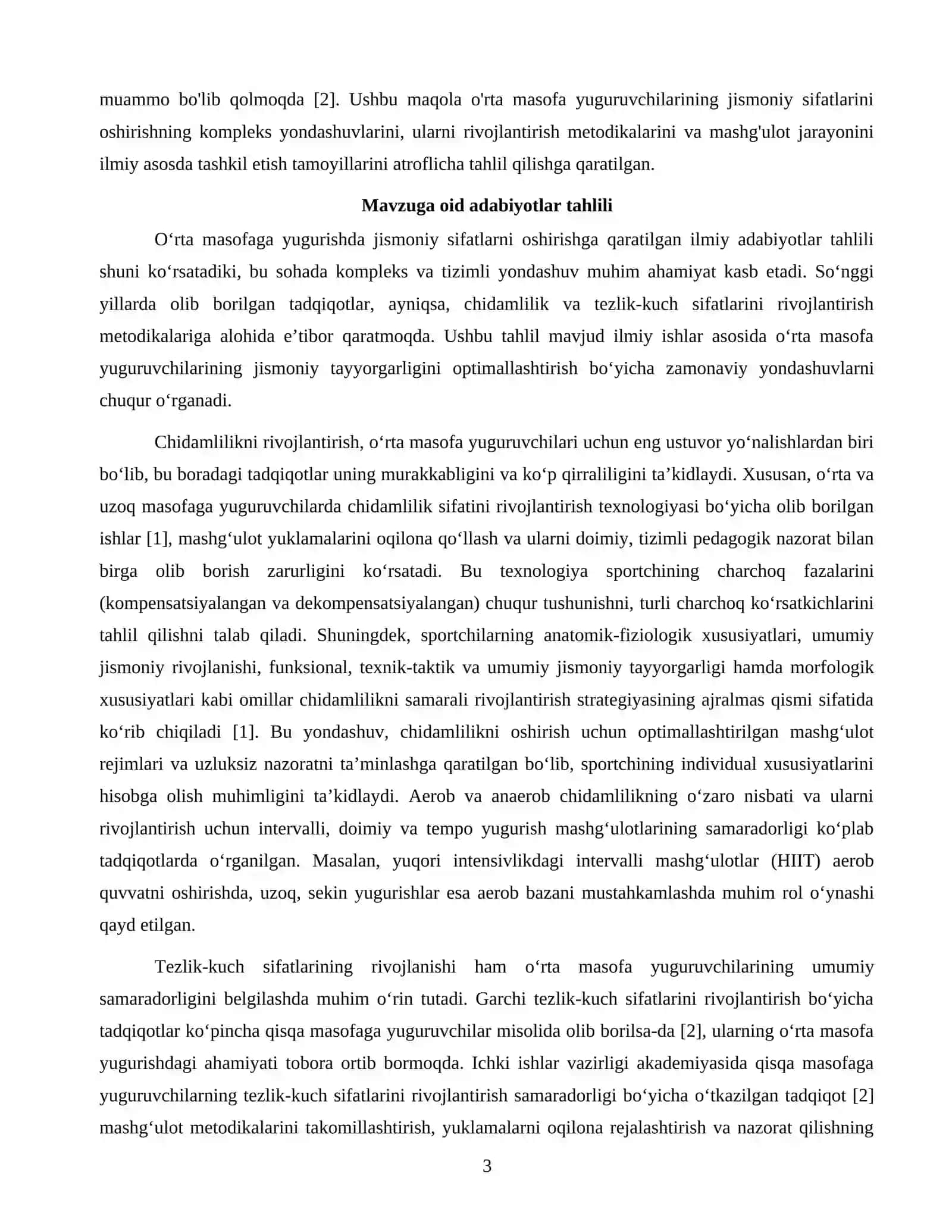 O'rta masofaga yugruvchilarni jismoniy sifatlarni oshrish 3