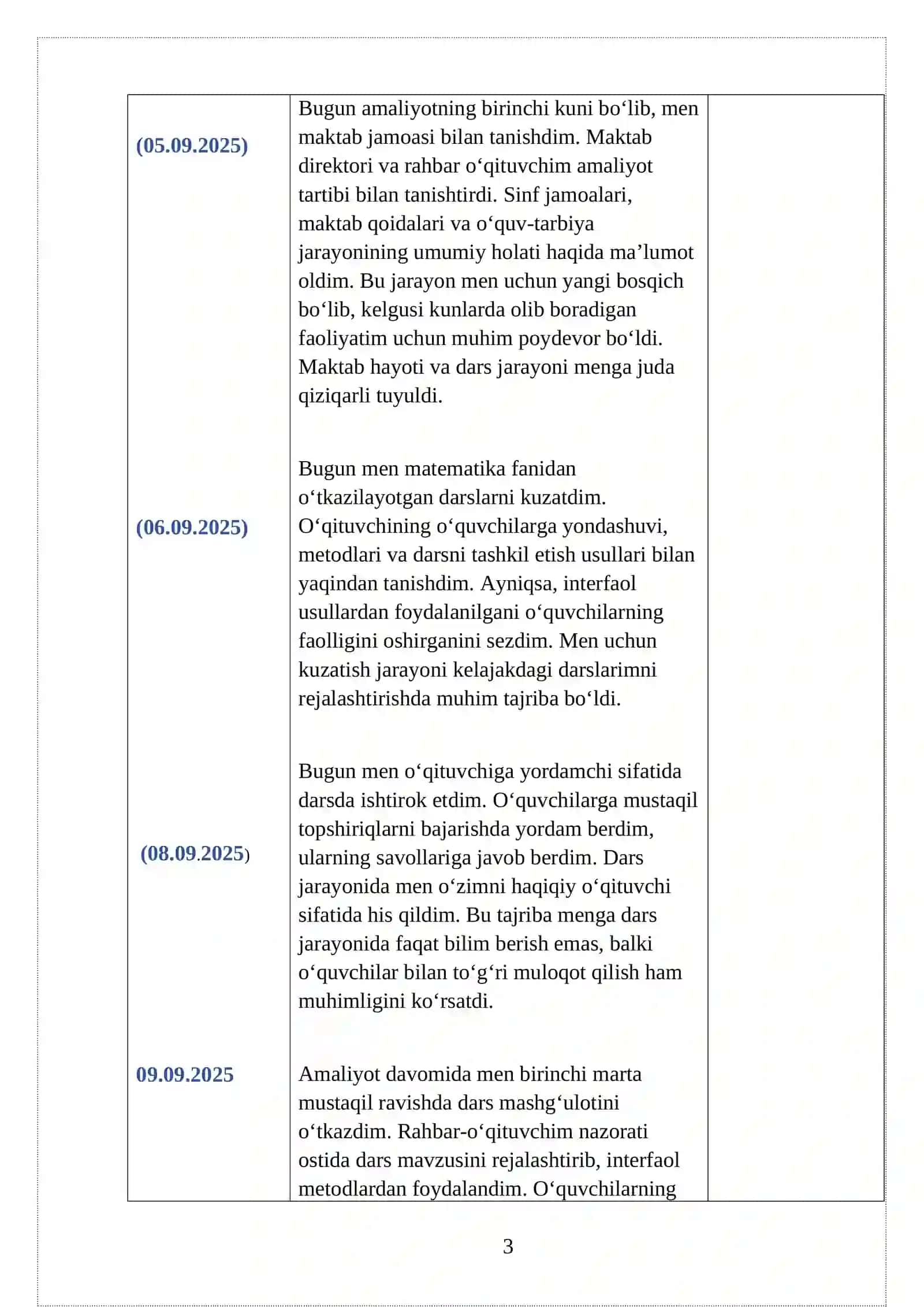 MATEMATIKA O‘QITISH METODIKASI YO‘NALISHI 1-BOSQICH 186/22-GURUH TALABASI 3
