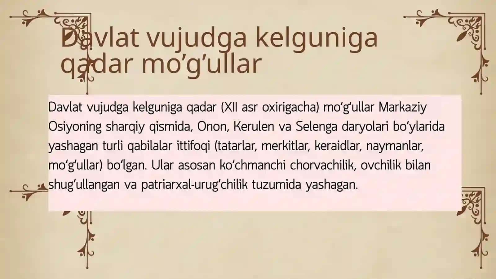 Oʻrta  asrlarda Moʻg'ul  davlati 3
