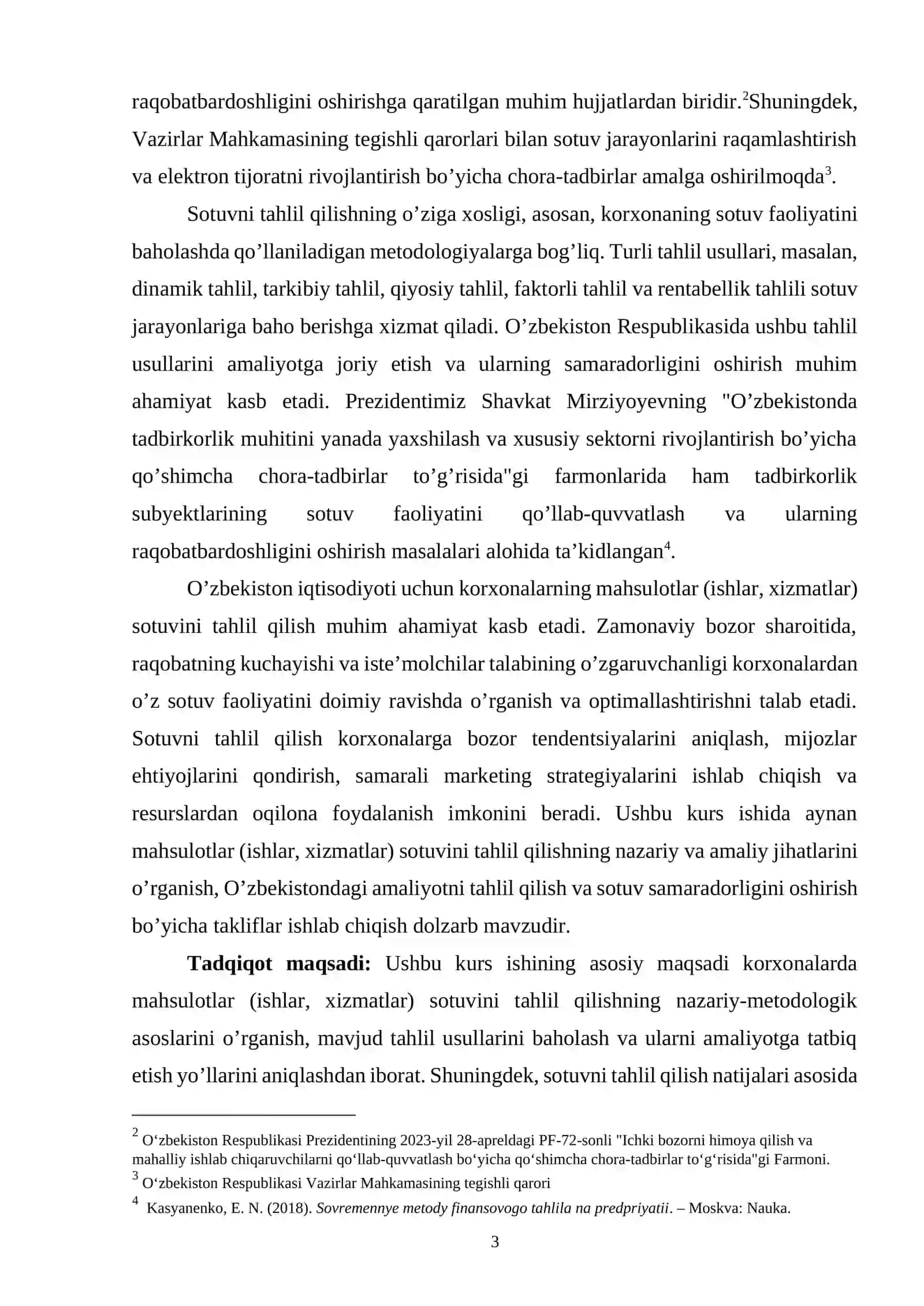 Mahsulot (ishlar va xizmatlar) sotuvini tahlil qilish 3