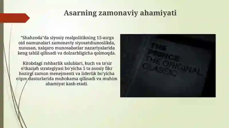 Makiavellining "Xukumdor" asari 3