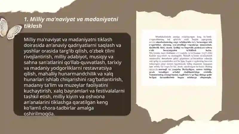 Milliy ma'naviyat va madaniyatni tiklash 3