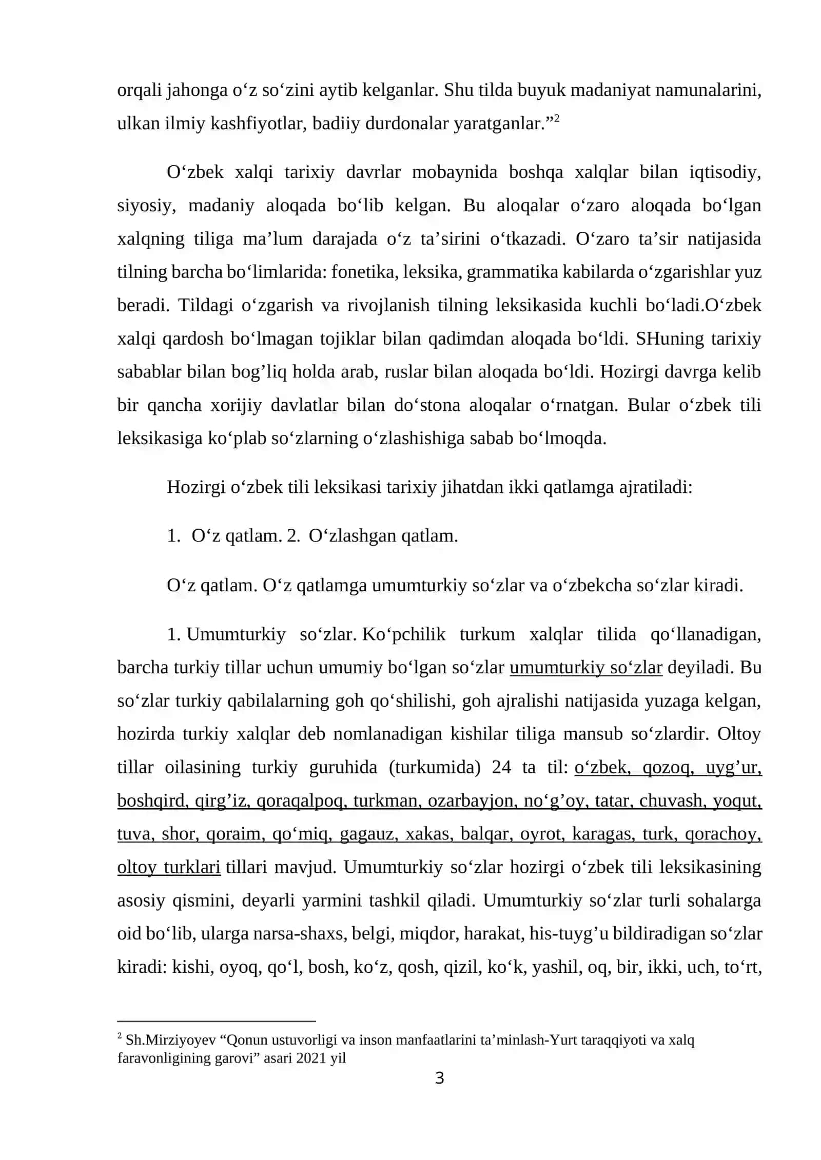 TURKIY TILLARDA OʻZ VA OʻZLASHGAN QATLAM 3